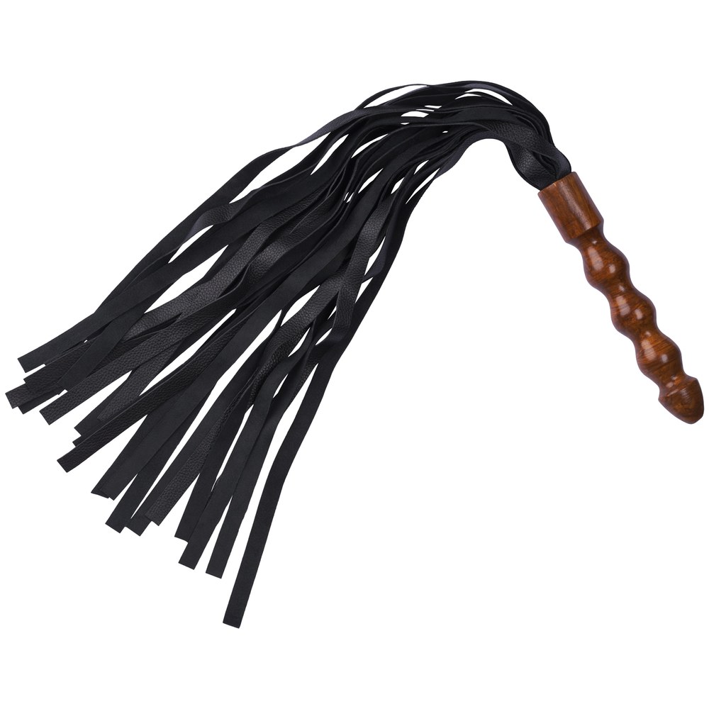 Martinet BDSM en cuir avec poignée bois, sélection 1969