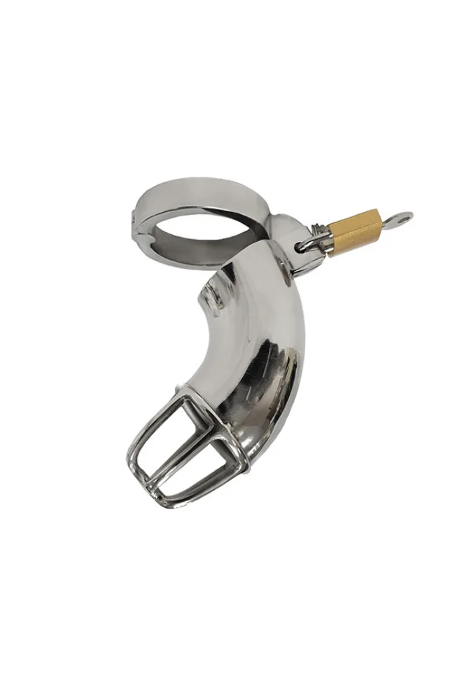 Cage de chasteté pleine avec cadenas en acier disponible chez 1969