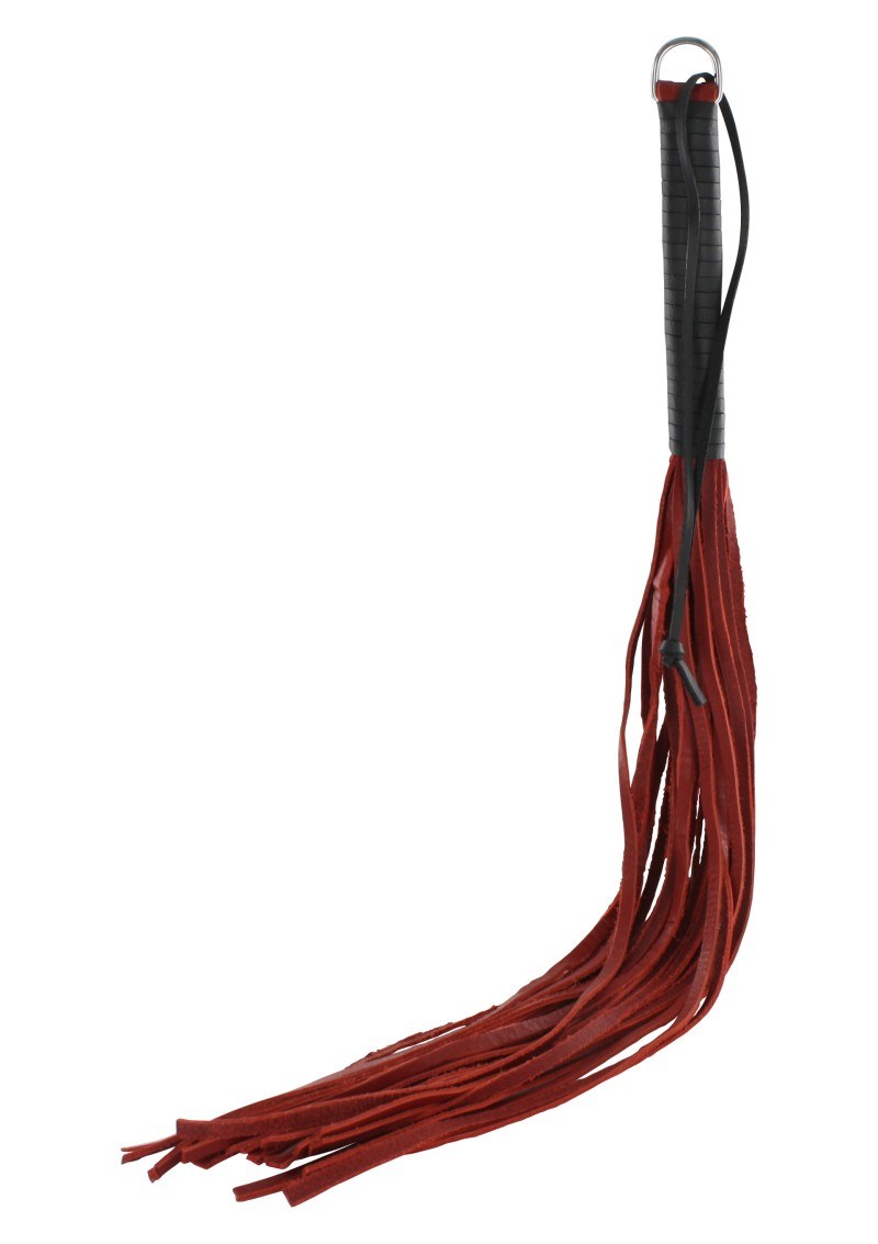 Black BDSM flogger with soft falls, accessible Lovehoney-style range